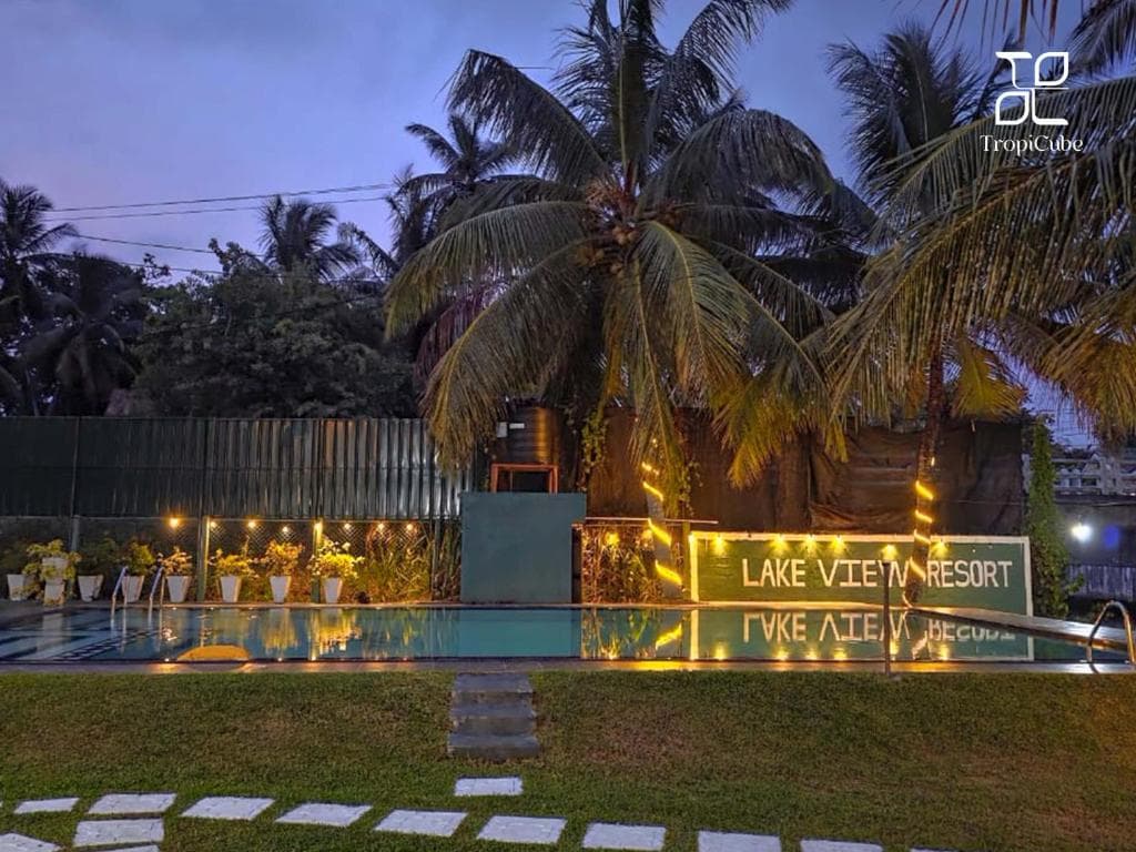 Illuminated Night Pool