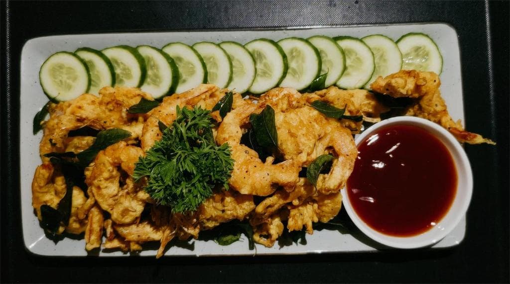 Fried Tiger Prawns